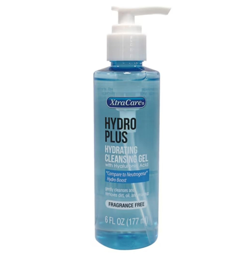 Hydro Plus Hydrating Cleansing Gel with Hyaluronic Acid, 6 fl oz | Hydrating Facial Cleanser for All Skin Types | Non-Drying Gel Cleanser