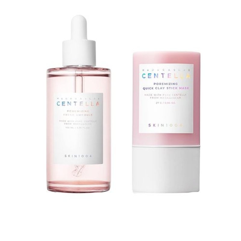 SKIN1004 Madagascar Centella Poremizing Fresh Ampoule 100ml and Poremizing Quick Clay Stick Mask