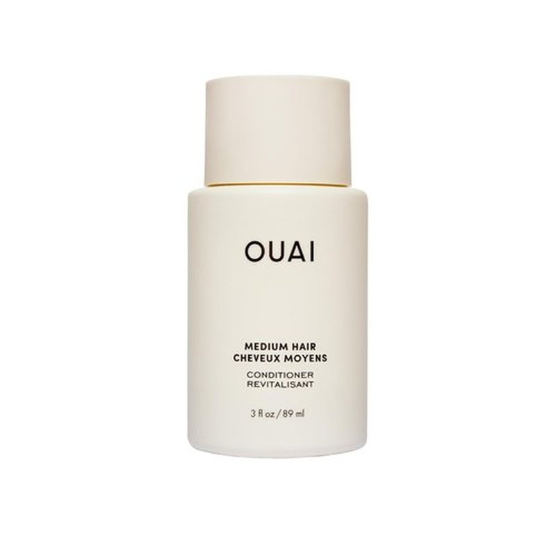 OUAI Medium Conditioner Travel Size - Hydrating Coconut Oil & Keratin Formula - Strengthens & Adds Shine (3 Oz)