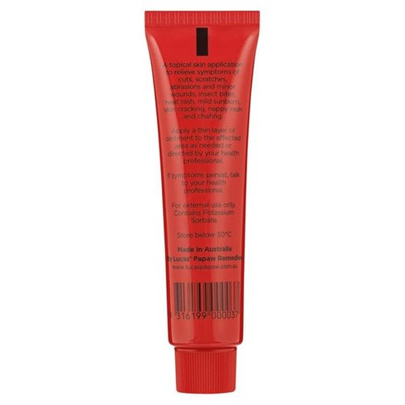 Lucas Papaw Ointment 25g - Soothing Lip and Skin Healing Balm with Fresh Fermented Carica Papaya, Natural Ingredients, Suitable for All Skin Types - Made in Australia