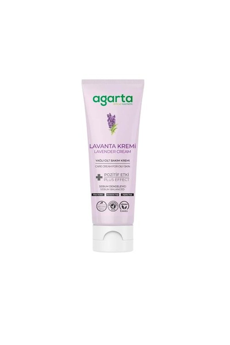 Agarta Lavender Moisturizing Skin Cream - Vegan Botanical Hand & Face Cream with Lavender Water | 2.54 fl oz