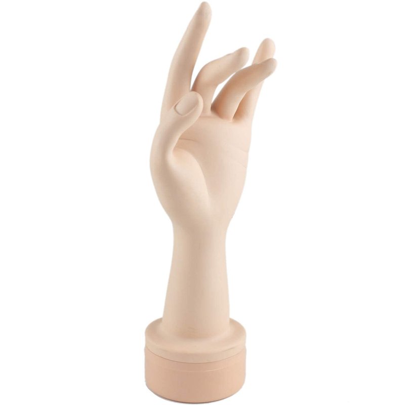 Voloria Practice Flexible Mannequin Hand Nail Display with Soft Fingers and Practice Manicure Nails Hand