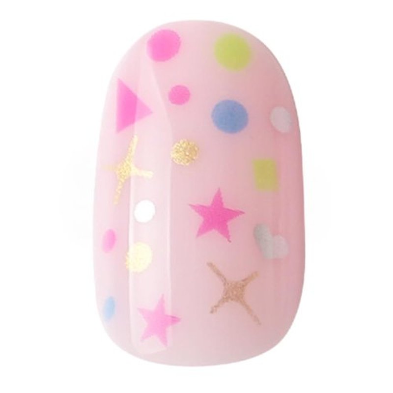 PaintLab Press-On Nails Manicure Kit, Funfetti Oval, 24-Piece Set, Long-Lasting Fake Nails with Glue, File, Prep Pad & Cuticle Stick