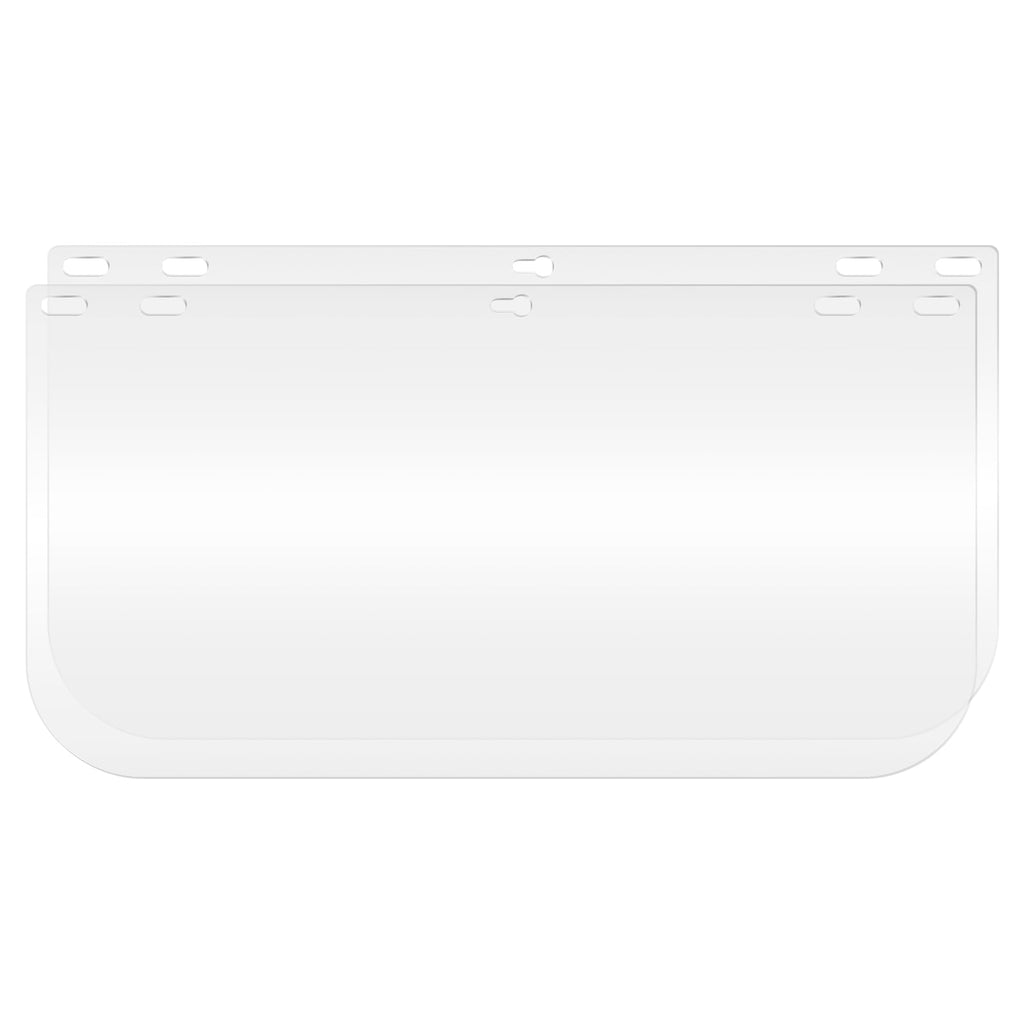 FC48AF Anti-Fog Face Shield Window Replacement Visor, Universal Hole, Polycarbonate, Clear (2pcs)