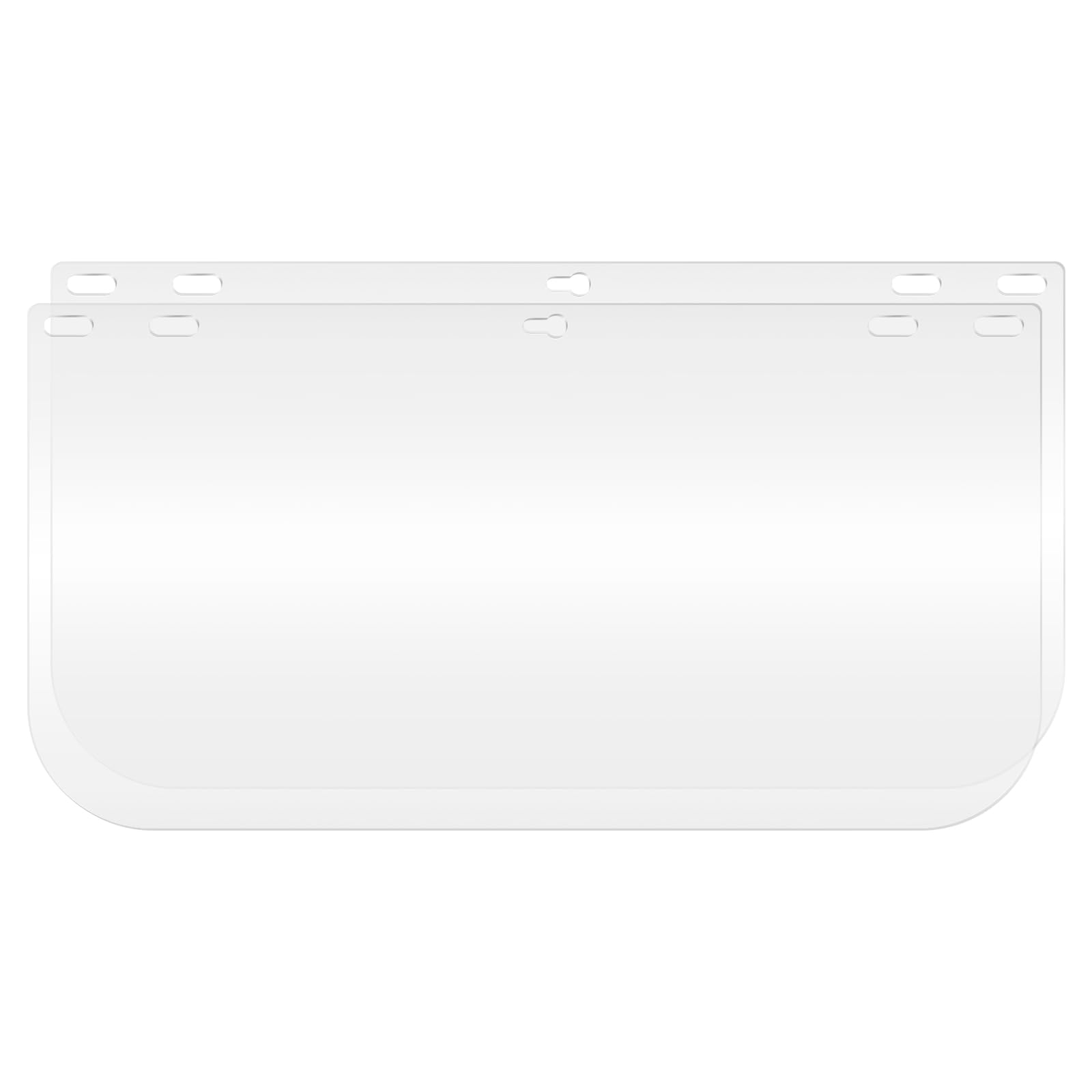FC48AF Anti-Fog Face Shield Window Replacement Visor, Universal Hole, Polycarbonate, Clear (2pcs)