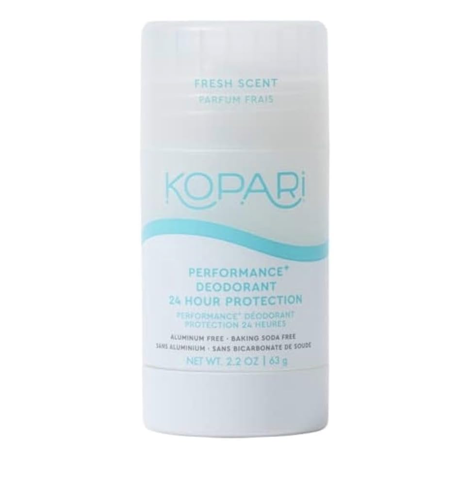 Kopari Performance Plus Aluminum-Free Deodorant, Sport Deodorant for 24 Hour Odor Protection, Non Toxic & Clean, No Parabens or Baking Soda, 2 oz