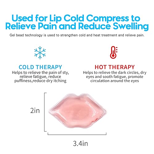 (10 PCS) Lip Ice Pack £¬Ice Compress After Lip ice Treatment, Reusable ice pad for Cosmetic, Lip Shape ice Pack to Relieve Pain and Relax Lips, Anti-Aging Lip Care ice Pack to Reduce Lip Swelling