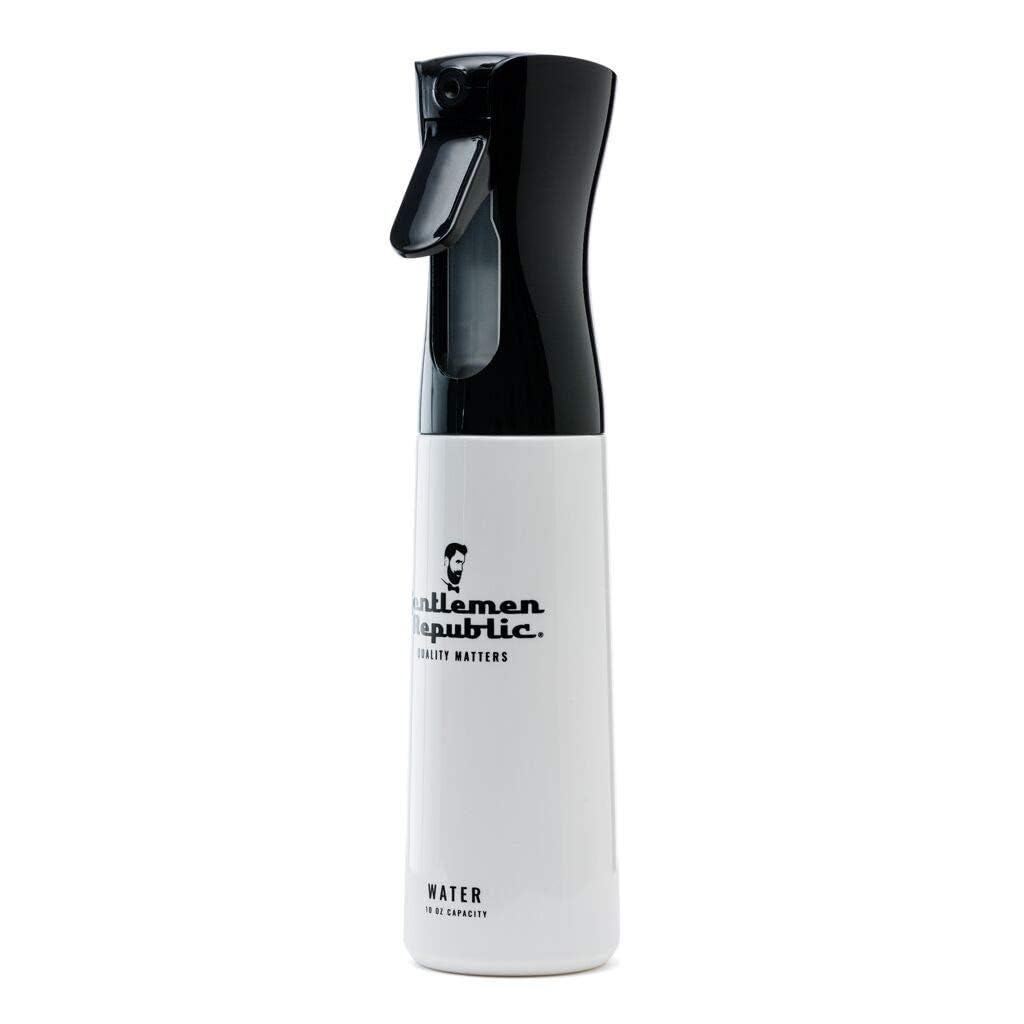Gentlemen Republic Mist Spray Bottle - All-Purpose Flairosol Hair Spray Bottle for Efficient & Continuous Mist Coverage - Ideal for Barbers and Stylists on the Go - Ultra Fine Water Mist, 10oz Bottle