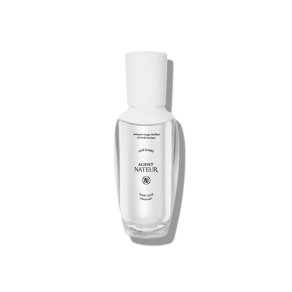 Agent Nateur - acid (wash) Natural Lactic Acid Skin Illuminating Cleanser | Gently Exfoliate, Hydrate, Soothe | Vegan, Non-Toxic, Clean Skincare (Travel Size; 1.6 fl oz | 47 mL)