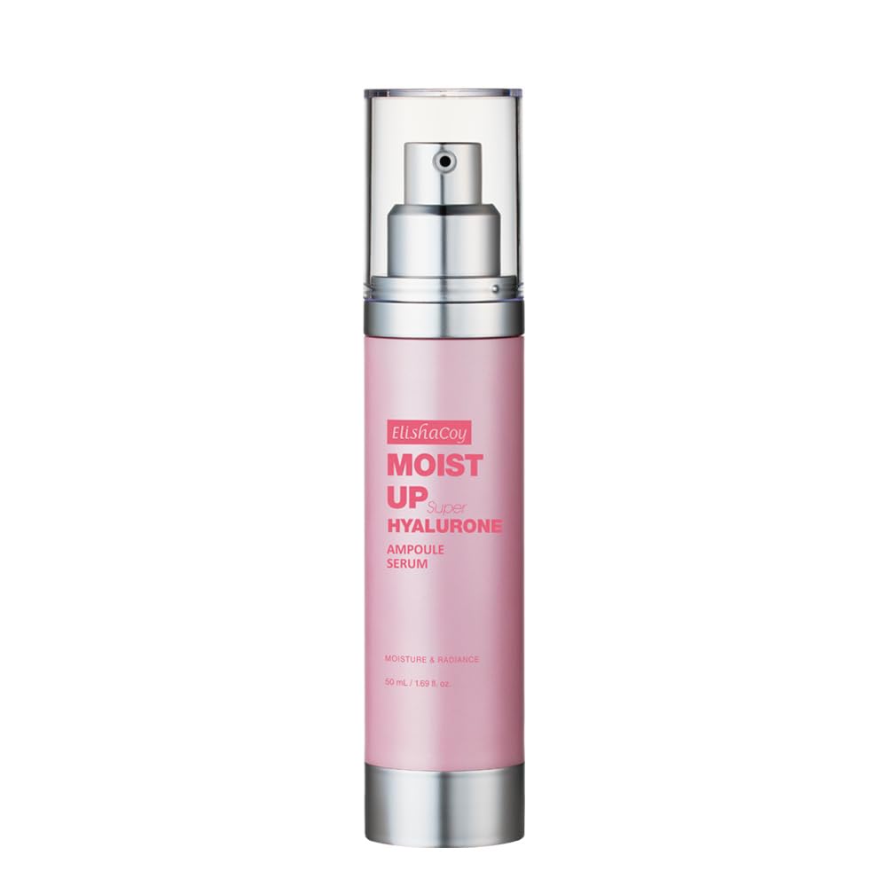 Elishacoy | Moist Up Super Hyalurone Ampoule Serum, Deep Hydration & Elasticity Booster with Multi-Layer Hyaluronic Acid Capsules + Collagen, for All Skin Types, 50ml (1.69 fl oz)