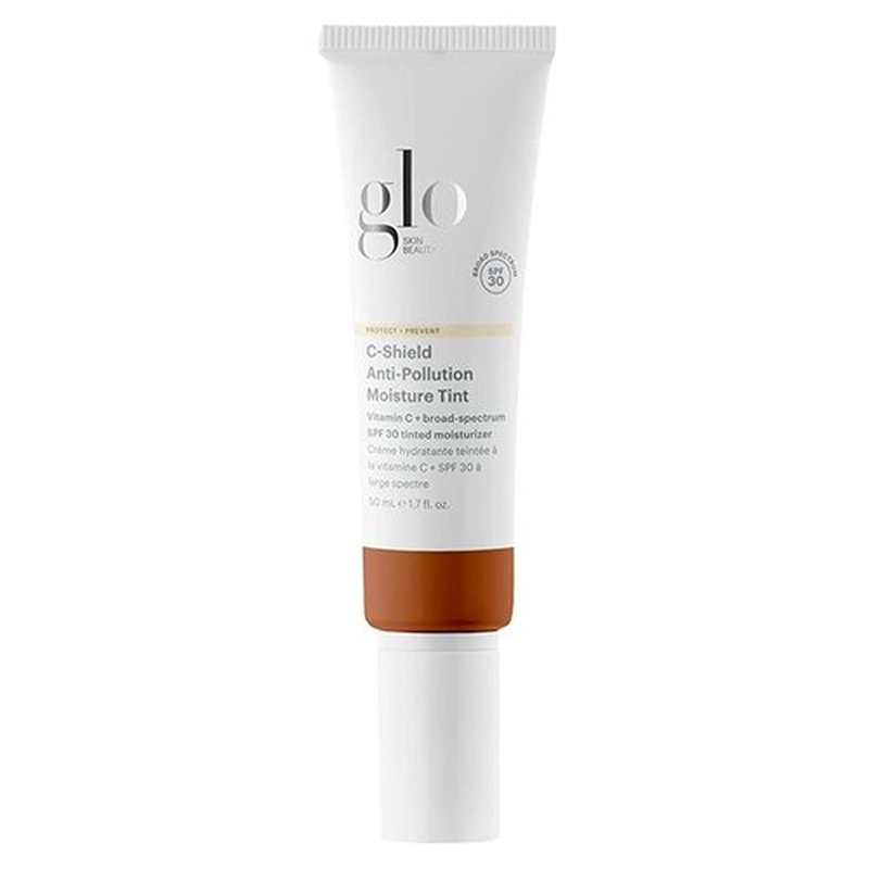 Glo Skin Beauty C-Shield Tinted Moisturizer SPF 30 - Lightweight Anti-Pollution Formula, 10W-Dark, Dewy Finish