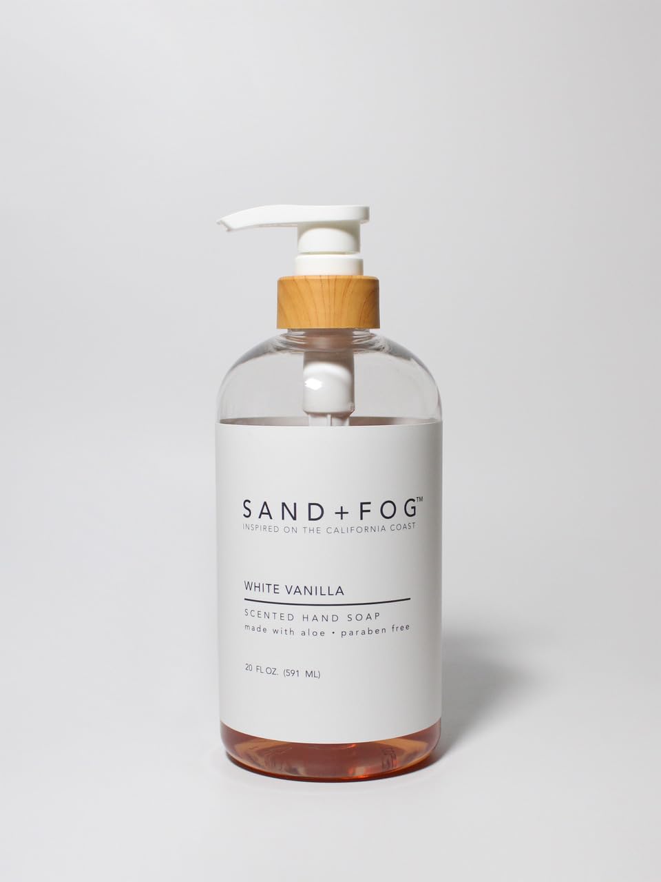 Sand + Fog White Vanilla - Scented Liquid Hand Soap - Moisturizing Hand Soap - Made with Aloe - Paraben Free- 20 oz