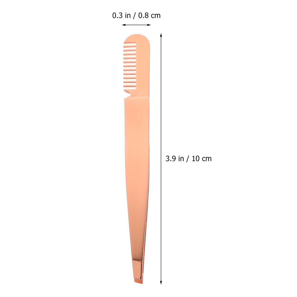 PRETYZOOM Eyebrow Tweezers Stainless Steel Slant Tip 2 in 1 Precision Brow Shaping Tool for Women Lash Applicator and Facial Hair Removal 3 PACK