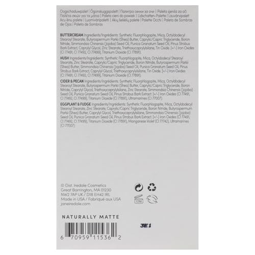 jane iredale PurePressed Eye Shadow Palette, Naturally Matte, 0.12 oz.