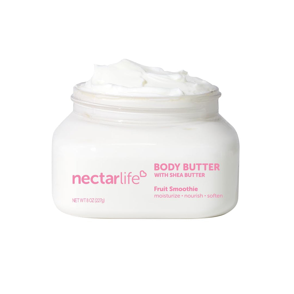 Shea Body Butter, Body Cream, Hydrating Moisturizer with Pure Shea Butter, Provides Ultimate Nourishment & Hydration, Avocado and Apricot Kernel Oil, 8oz (Fruit Smoothie)