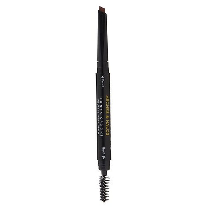 Arches & Halos Angled Brow Shading Pencil - Double-Sided Eyebrow Filler with Spoolie - Auburn - 0.012 oz