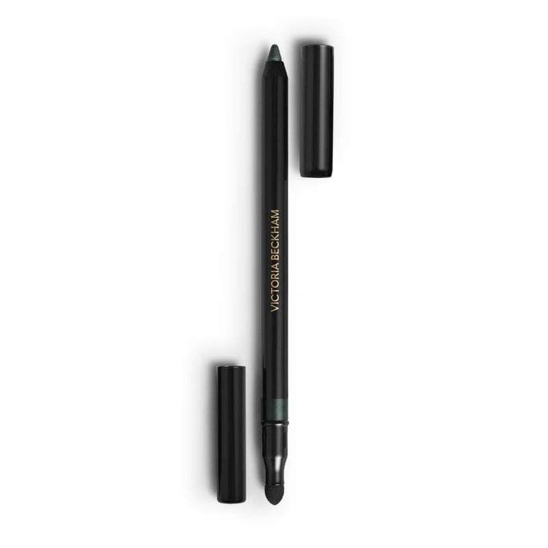 Victoria Beckham Satin Kajal Eyeliner - Longwear Waterproof in Olive with Face Sheet Masque