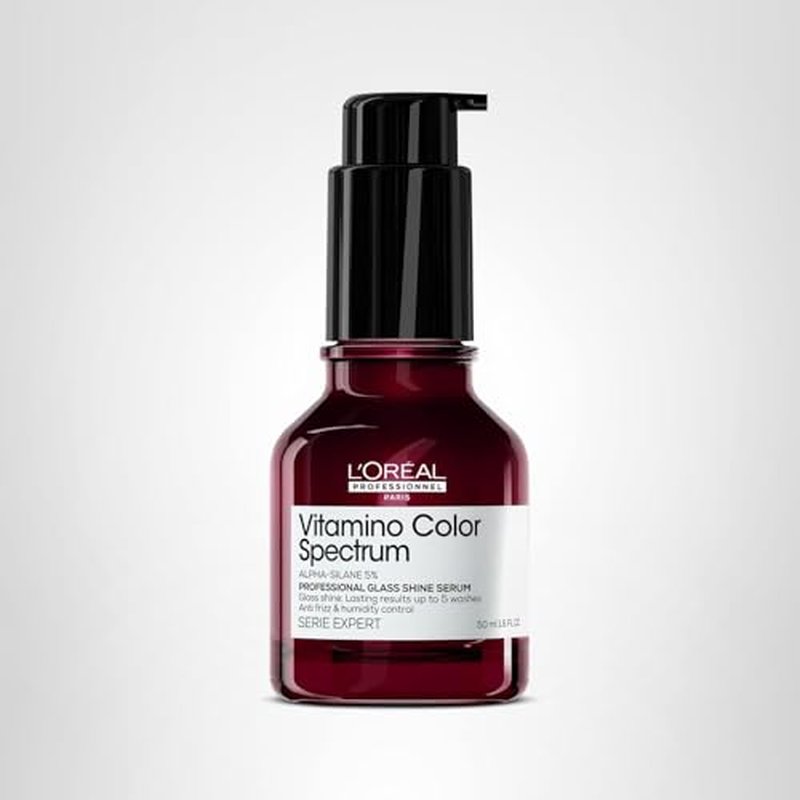 L'Oréal Professionnel Paris Vitamino Color Spectrum Glass Shine Serum - Instant Glass Hair Shine, Protects Color Treated Hair, Heat Protection Up to 450°F, Vibrant Colors Up to 100 Days, Anti-Frizz