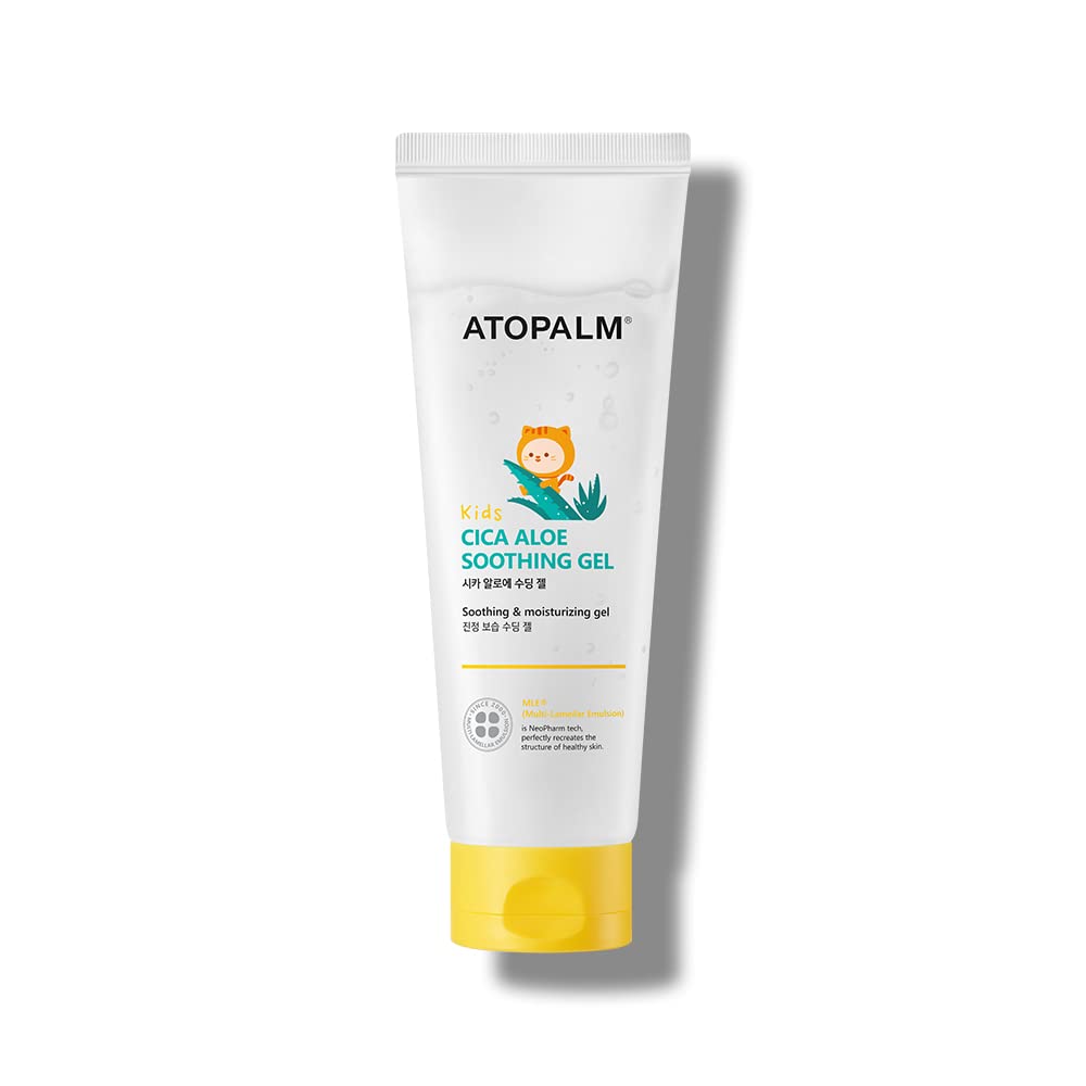 ATOPALM Kids Cica Aloe Soothing Gel with Cica & Aloe Vera Leaf for Kids Dry & Sensitive Skin, Soothing, Refreshing, After Sun Care Gel for Instant Skin Relief, 8.5 Fl. Oz., 250ml