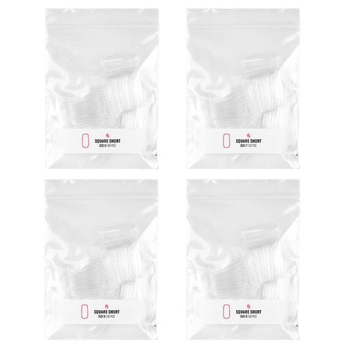 Kiara Sky Gelly Tips Refill Pack - Soak Off Soft Gels - Square Short (Sizes 6, 7, 8, 9)
