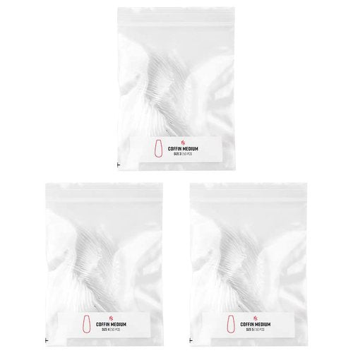 Kiara Sky Gelly Tip Soak Off Nails Refill Packs - Coffin Medium (Sizes 3, 4, 5)