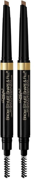 L’Oréal Paris Brow Stylist Shape & Fill Mechanical Eye Brow Makeup Pencil, Brunette, 0.008 oz. (Pack of 2)