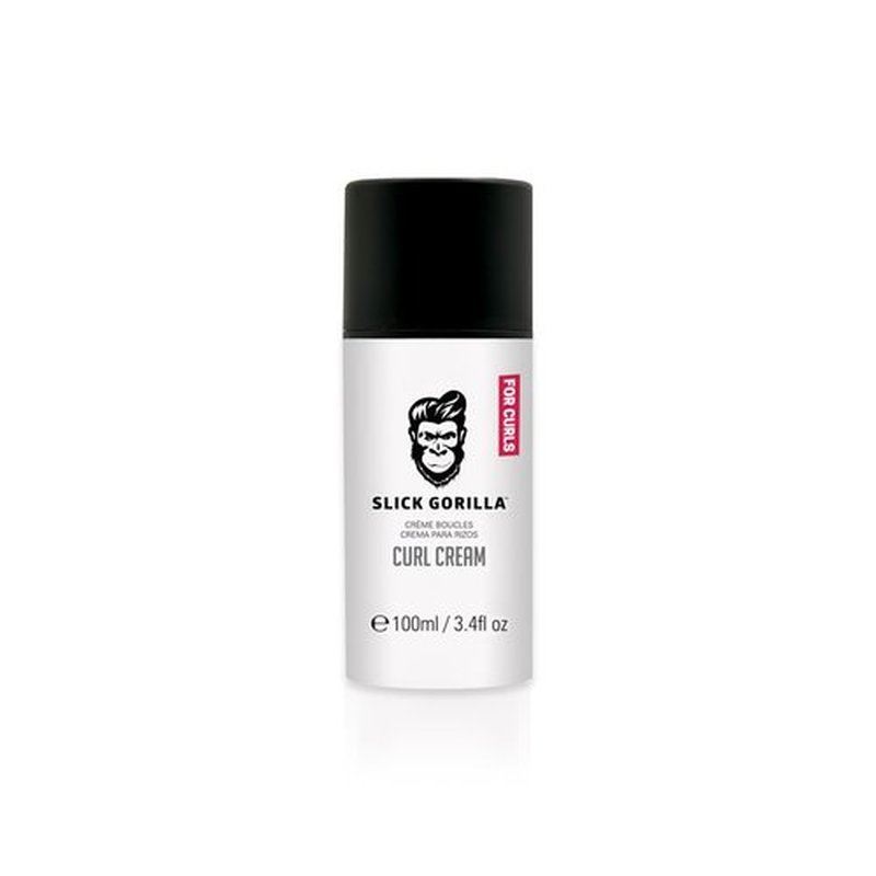 Slick Gorilla Curl Cream for Men | 3.38 Fl Oz (100 ml) | Paraben Free Moisturizing Styler | Lightweight Hold for Wavy & Curly Hair | Frizz Control | Curl Enhancer | Non-Greasy | For Daily Use