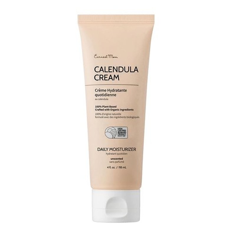 Earnest Mom Calendula Cream | Face Moisturizer for Sensitive, Dry Skin | With Cica & Ceramide for Skin Barrier Repair & Hydration | 100% Plant Based