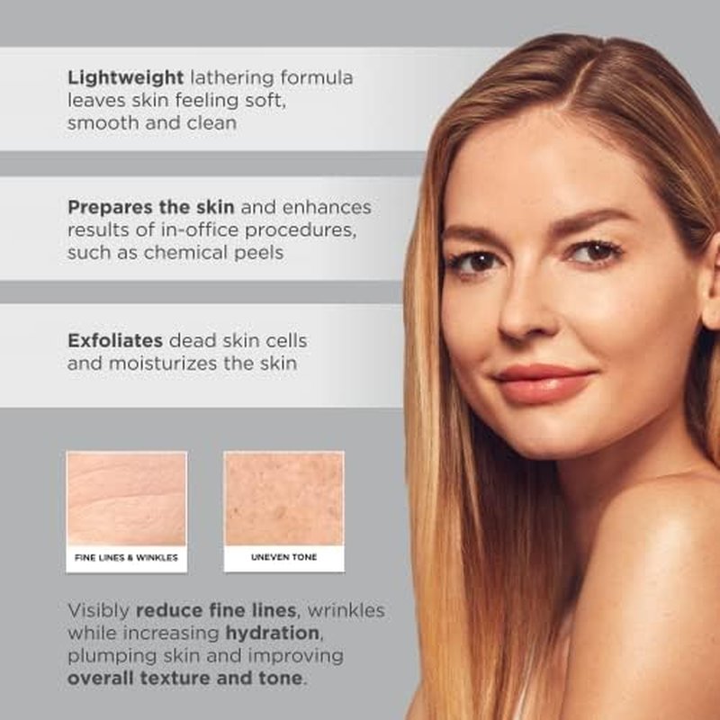 Glytone Mild Gel Cleanser - Exfoliating Face Wash for Normal/Combination Skin - 4.7% Glycolic Acid - 6.7 fl. oz.