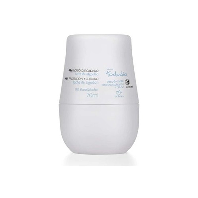 Natura Roll-On Antiperspirant Deodorant for Women - Cotton Milk Scent - 70ml (2.36 Fl Oz)
