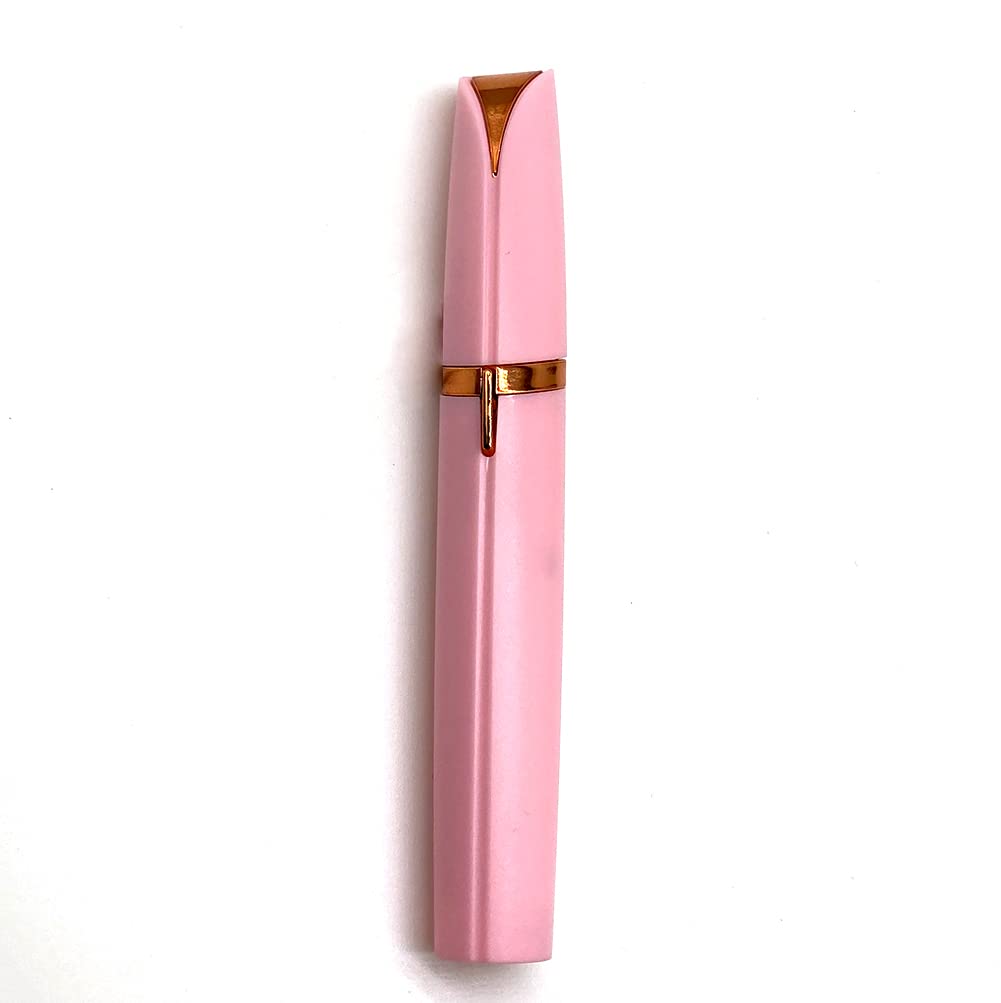 Art&Beauty Facial Hair Remover, Painless Electric Trimmer and Epilator - Razor Tool for Face, Lips, Nose - Women and Men (Pink, No Battery Included)