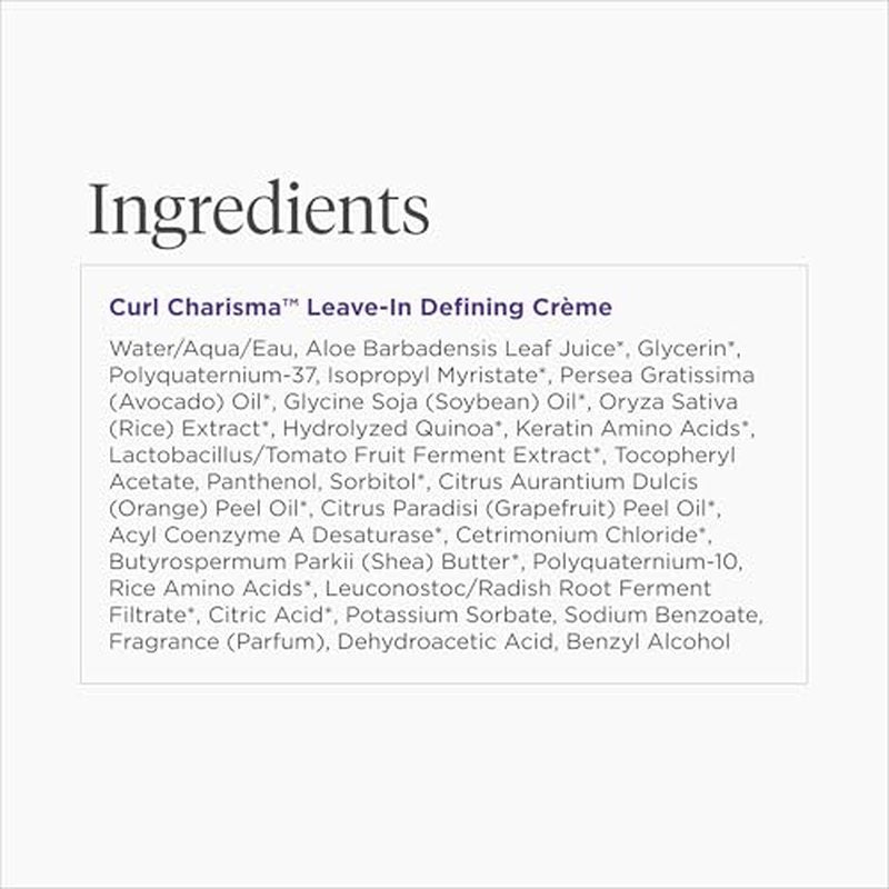 Briogeo Curl Charisma Rice Amino + Avocado Leave-In Defining Crème, Anti Frizz Hair Styling Moisturizer, Leave In Cream for Wavy, Curly, Coily Hair, Boosts Hydration, Vegan, Cruelty-Free, 2 fl oz