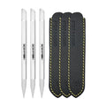 GERMANIKURE Glass Cuticle Stick Set of 3 in Leather Sleeve - Ethically Made in Czech Republic - Cuticle Pusher & Remover, Callous & Dry Skin Fingertip File, Nail Shaper - Professional Cuticle Care