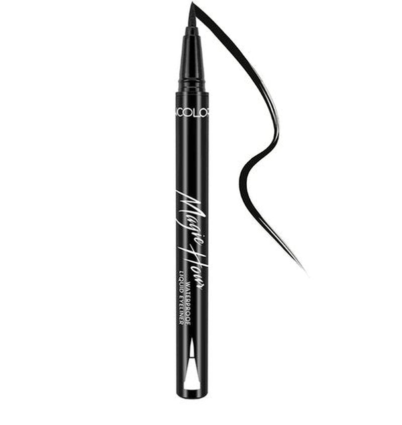 Kleancolor Magic Hour Waterproof Black Eyeliner Pen | Felt-Tip | Long-Lasting (1, Black)