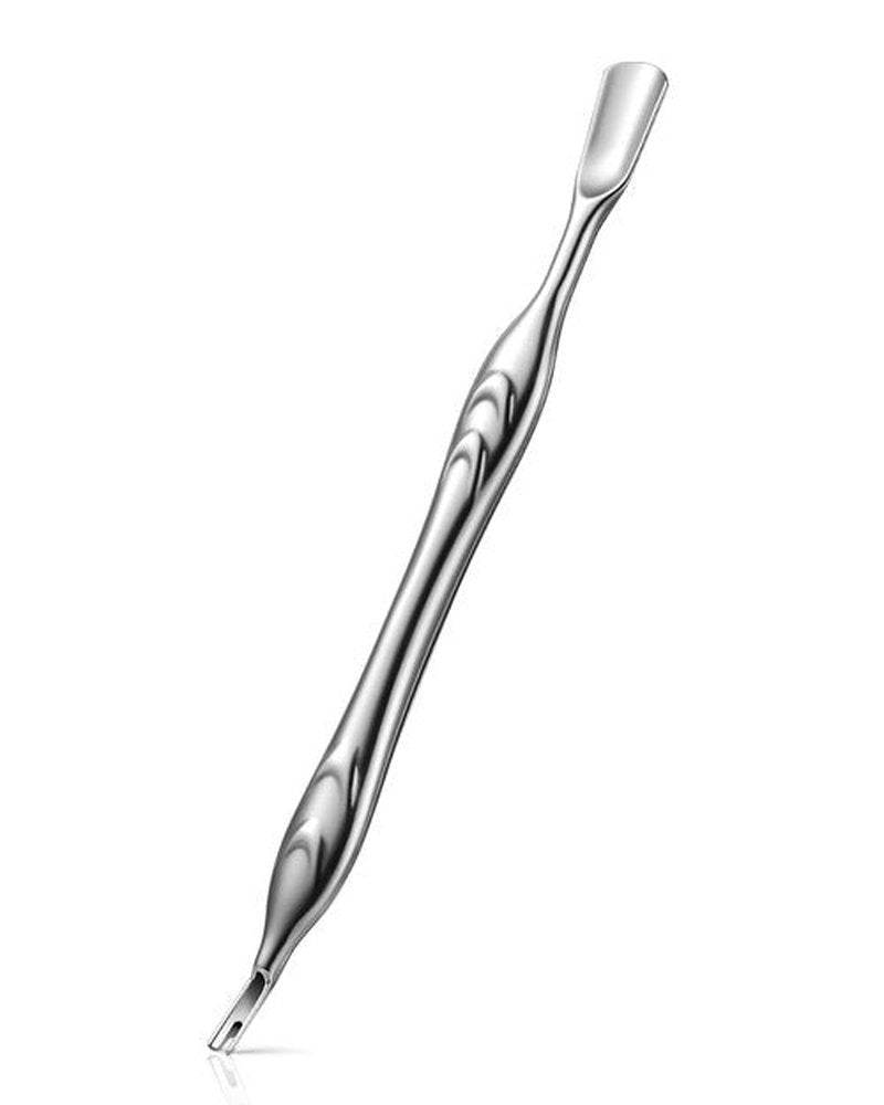 FERYES Cuticle Pusher & Trimmer - 2-in-1 Stainless Steel Nail Care Tool for Manicures & Pedicures | Silver