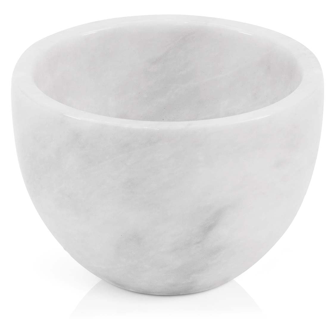 Radicaln Marble Shaving Bowl 3" Inch White Handmade Shaving Soap Holder for Men, Barber Supplies Stone Bowl for Shaving Cream, Foam & Classic Shaving Brush