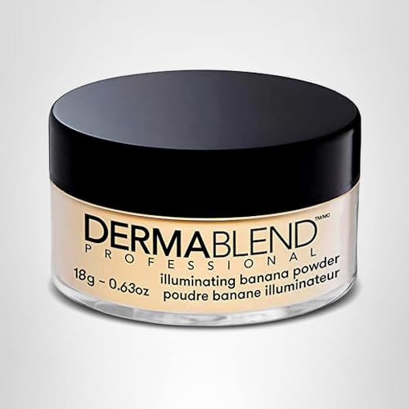 Dermablend Illuminating Banana Powder, Loose Setting Powder Makeup for Brightening and a Long-Lasting Luminous Finish, up to 16hr Wear, 0.63 oz.
