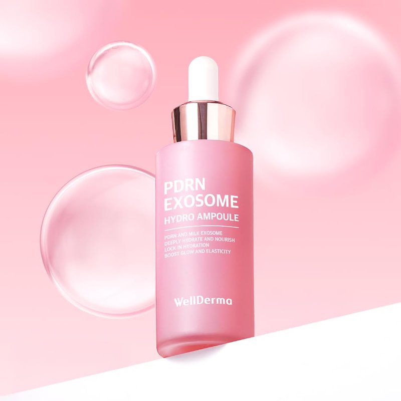 WELLDERMA PDRN Exosome Hydro Ampoule, 30ml – Lightweight Moisture Serum with Niacinamide, Peptides & Collagen Complex for Skin Revitalization