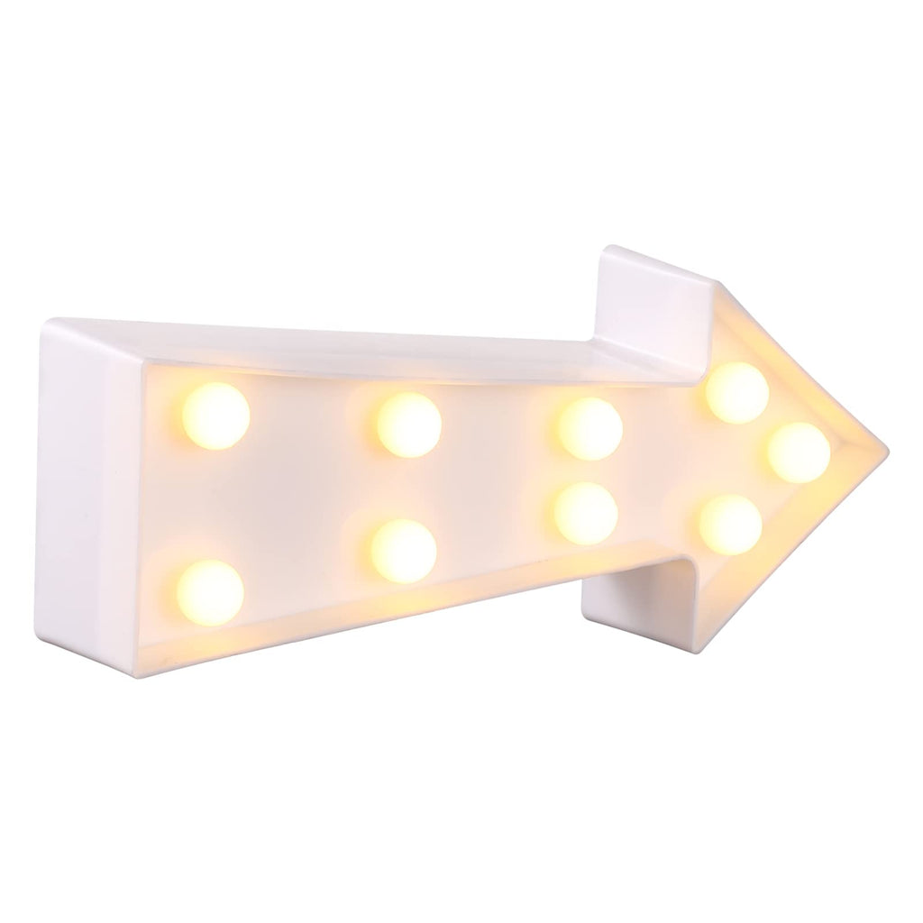 Uonlytech 3D Arrow Sign Light, Right Arrow Night Lighted Arrow Marquee Corridor Light Wall Decor for Bedroom Christmas Birthday Party