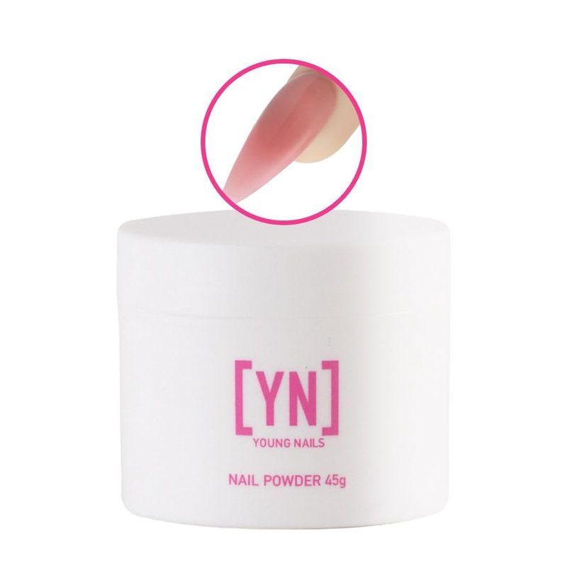 Young Nails Acrylic Cover Powder - Professional Self-Leveling Nail Powder in Flamingo, 45g
