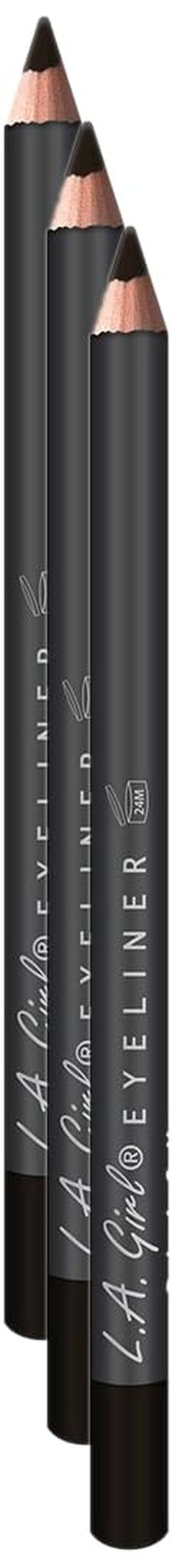L.A. Girl Eyeliner Pencil, Brown Black (Pack of 3)