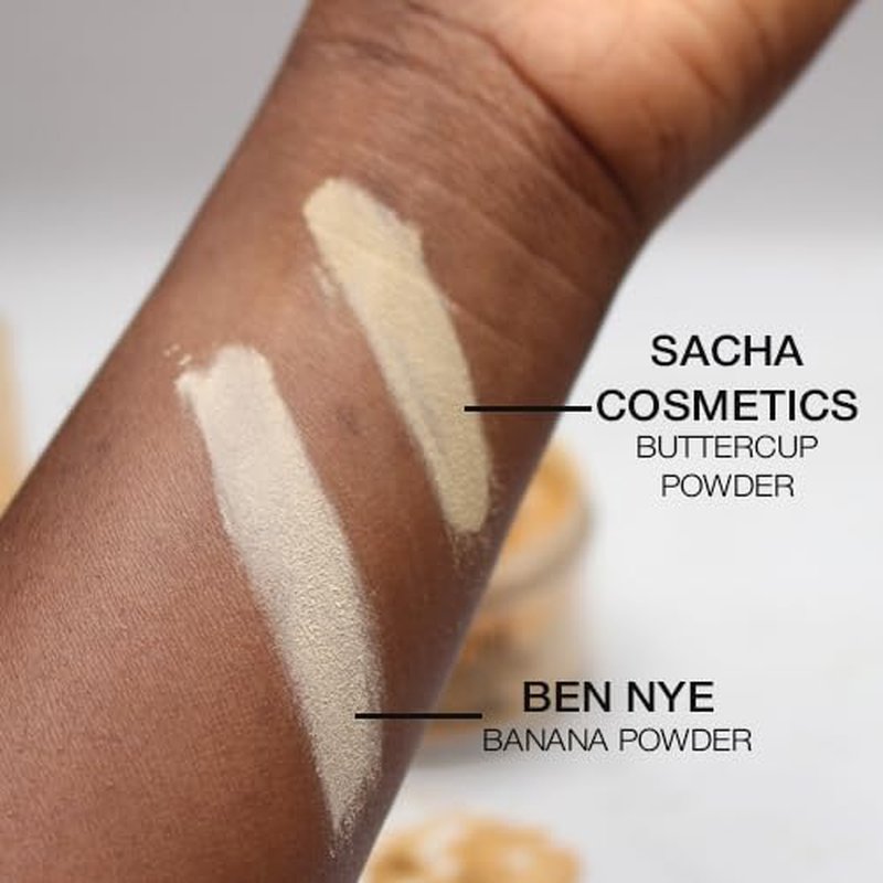 Sacha BUTTERCUP Setting Powder - No Ashy Flashback | Blurs Fine Lines & Pores | Translucent for Medium to Dark Skin, 1.75 oz
