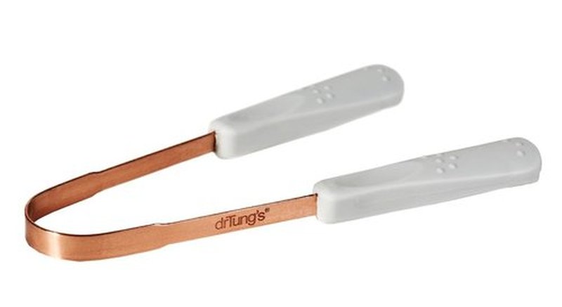 DrTung’s Copper Tongue Scraper - Effective Breath Freshener for Adults & Kids | Comfortable Grip & Travel Case