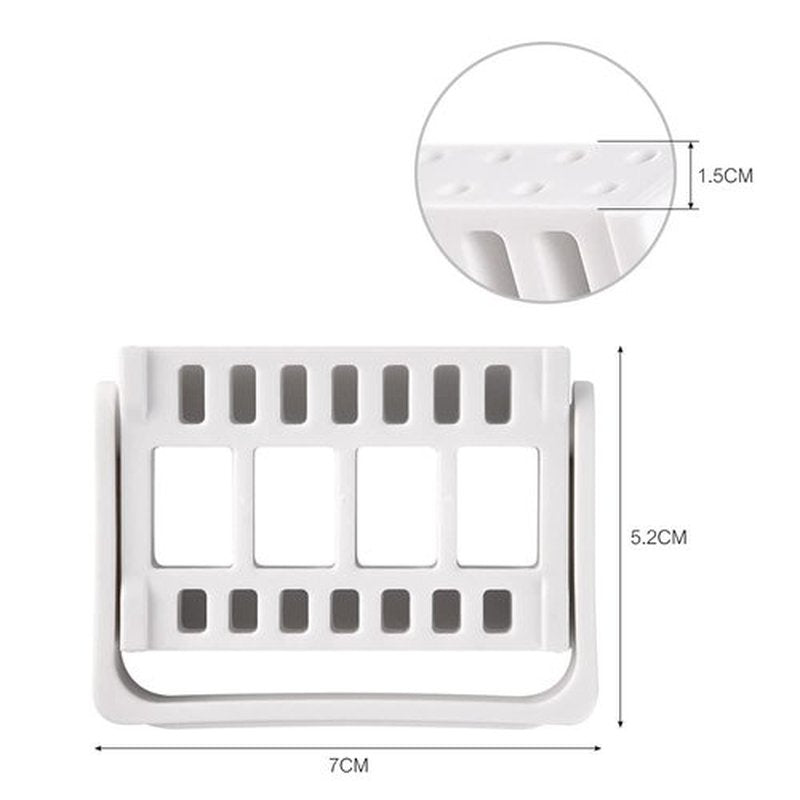 KADS 8 Pcs Ceramic Nail Drill Bits Set and 16 Holes Nail Drill Bits Holder Display Milling Cutters for Electric Manicure Drill Machine Manicure Gel Polish Remover (8 Ceramic Bits + White Holder)