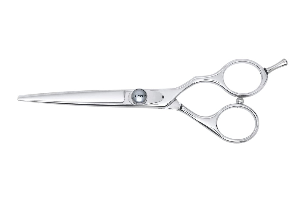 Cricket S2 Elite Series Shears 600 Professional Hair Cutting Scissors - 6-Inch Barber & Stylist Hair Scissors with Convex Edge Blades, Durable Swedish Steel, Leaf Spring Tension, Hand-Polished Finish