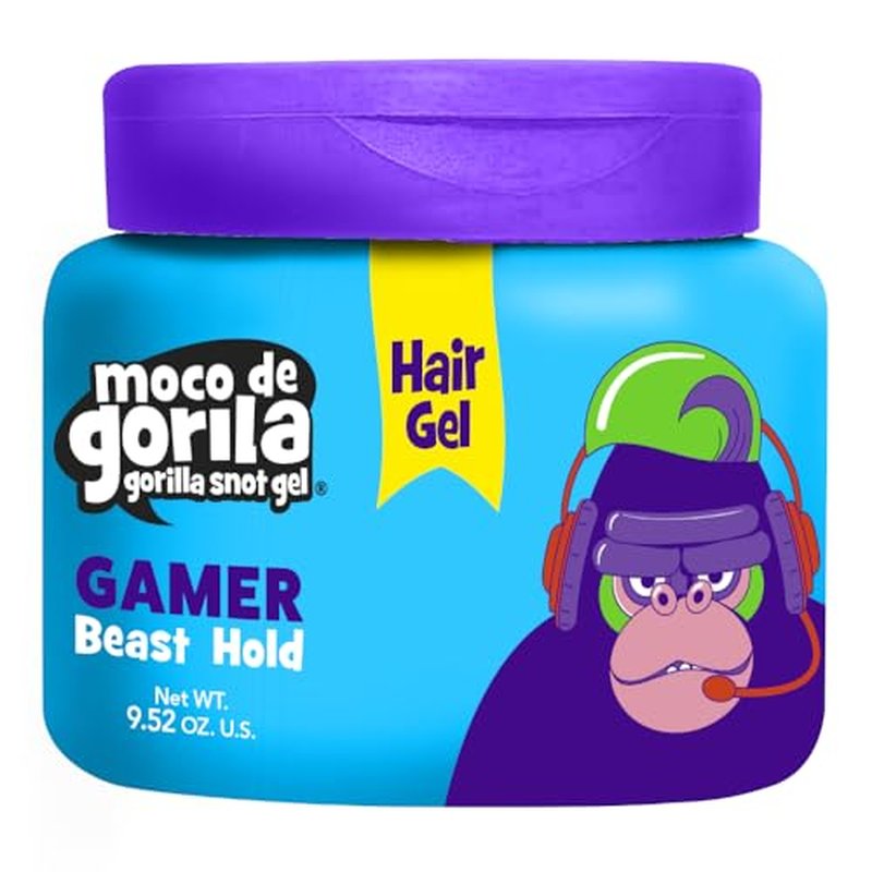 Moco de Gorila Gamer, Hair Styling Gel, Gives your Hairstyle a Long-Lasting Effect, Reactivate with Water, High Fixation, 3-Pack of 9.52 Oz Each, 3 Jars