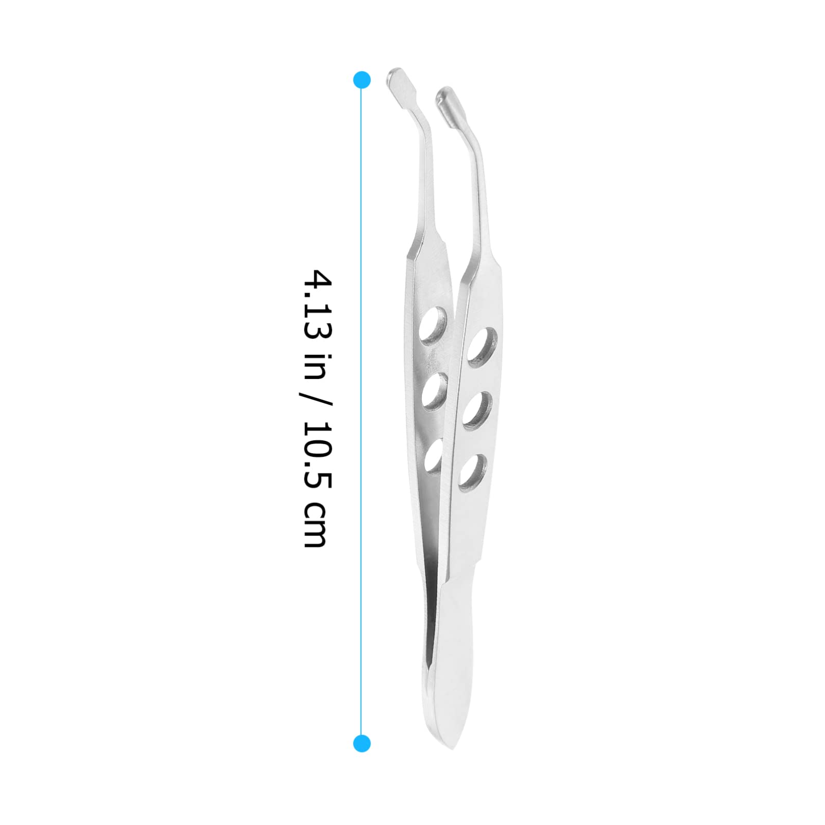 Meibomian Gland Expressor, Stainless Steel Eyelid Massage Forceps, Precision Face Care Tweezer Tool with Rectangle Tip for Dry Eyes