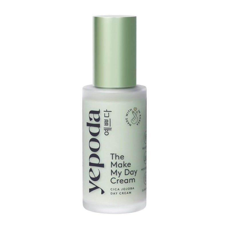 Yepoda Make My Day Cream – Hydrating Daily Moisturizer with Cica, Nourishing Vegan Korean Face Cream for Radiant-Looking Skin, Suitable for All Skin Types, 1.69 fl oz