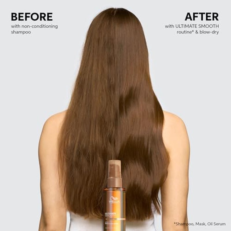 Wella Professionals ULTIMATE SMOOTH Shampoo for Dry, Dull & Frizzy Hair | With Squalane & Omega 9 | 8.4 Fl Oz