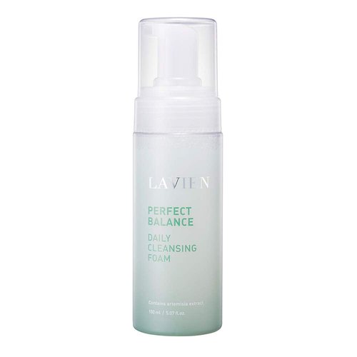 LAVIEN Perfect Balance Daily Cleansing Foam - Gentle Face Wash & Makeup Remover for All Skin Types | 5.97 Fl Oz (150ml)